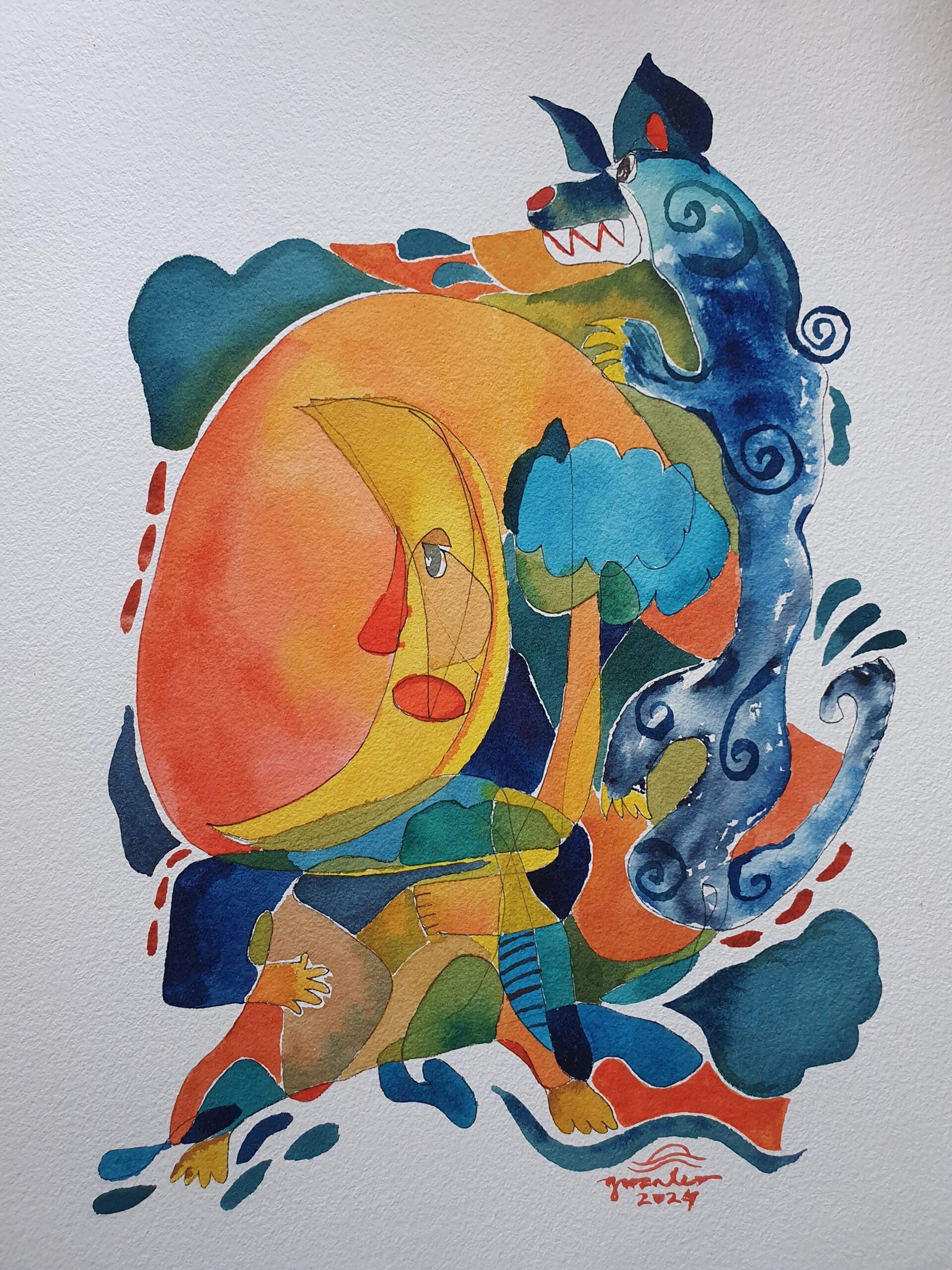 "Buwan, Lobo at Samut-Saring Kuwento" Watercolor Sketchbook - Image 2