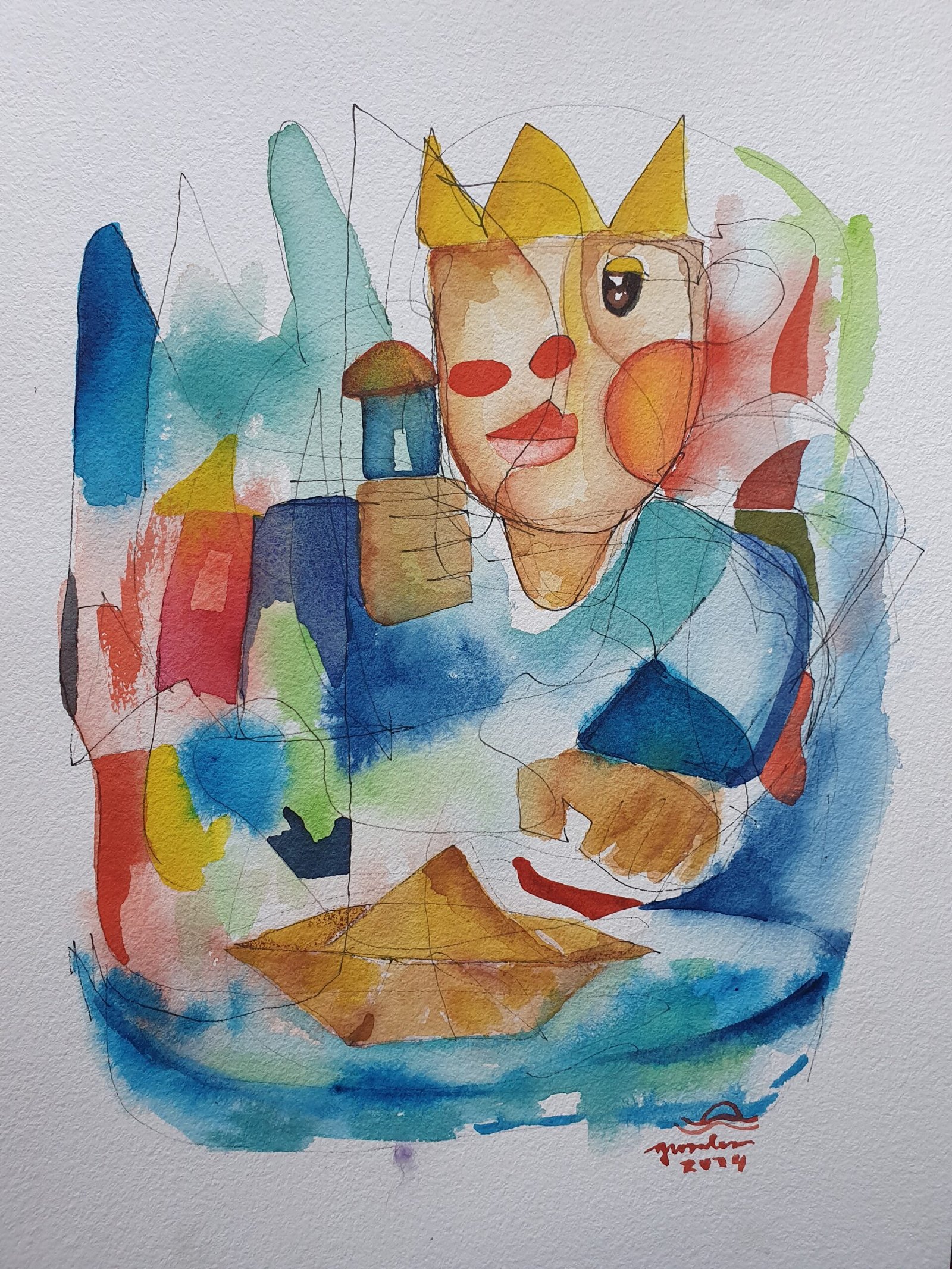 "Row, Row, Row Your Boat" Watercolor Sketchbook - Image 2